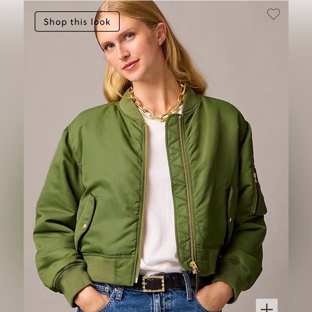 J. Crew Collection Ruched Bomber Jacket In Lightweight Shiny Nylon Nwt Size S
